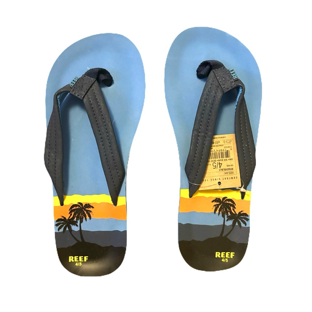 Reef Black and Blue Sandals Comfortable Flip Flops